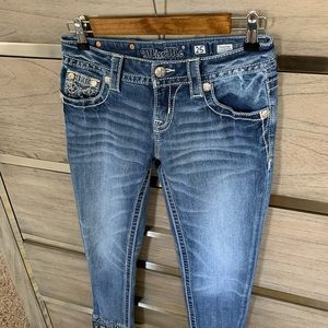 Miss Me Ankle Pattern Jeans